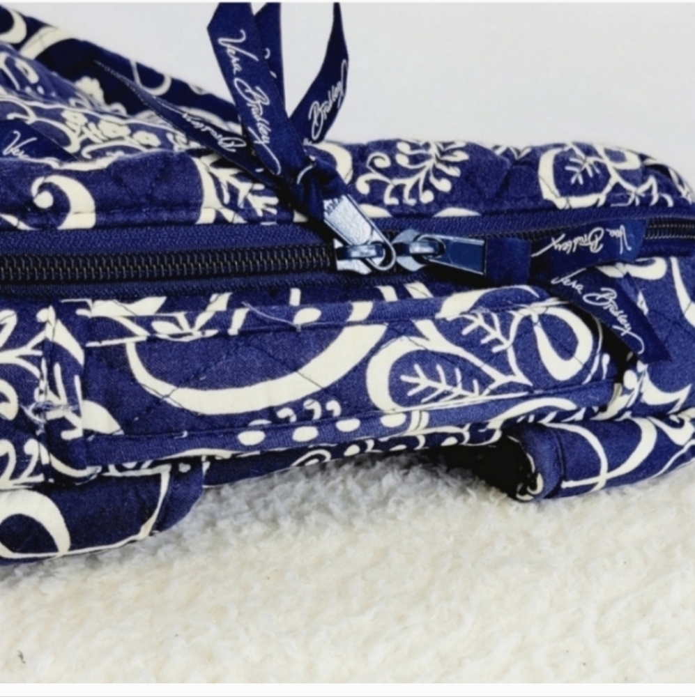 VERA BRADLEY Twirly Birds Navy Blue Laptop Backpack - Picture 7 of 12